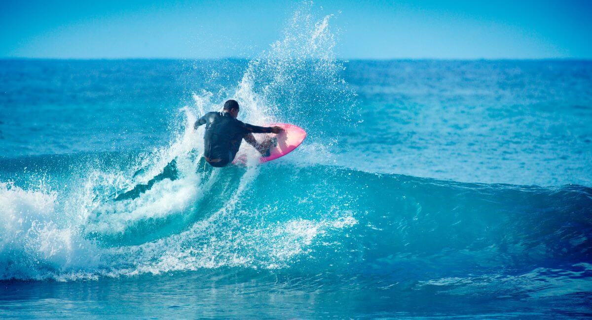 Surfing on the North Shaore of Kauai