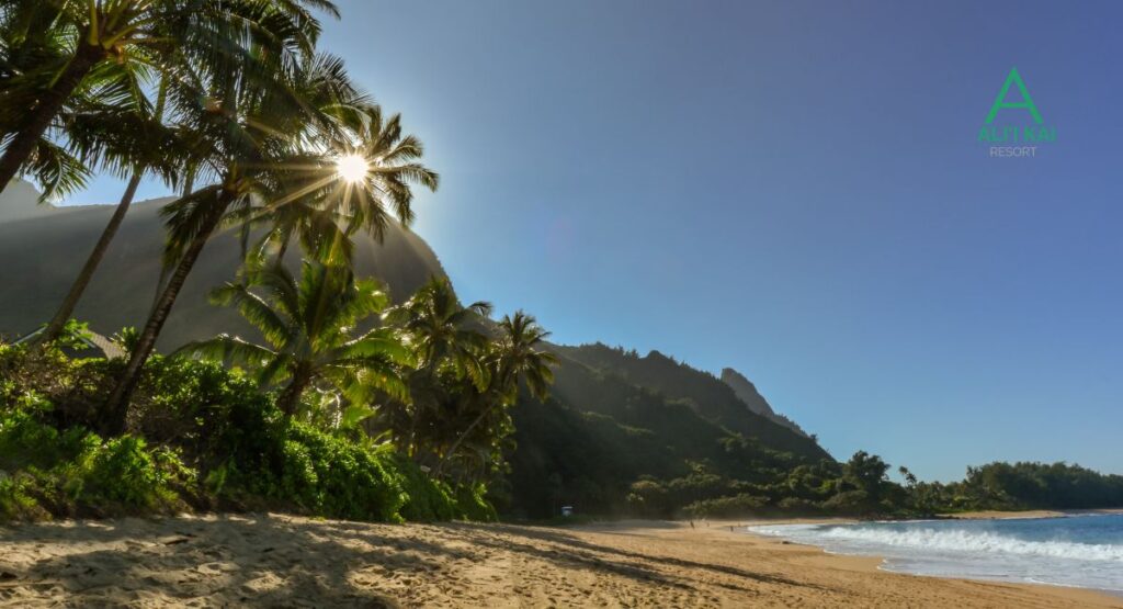 Ke'e beach on the North Shore of Kauai