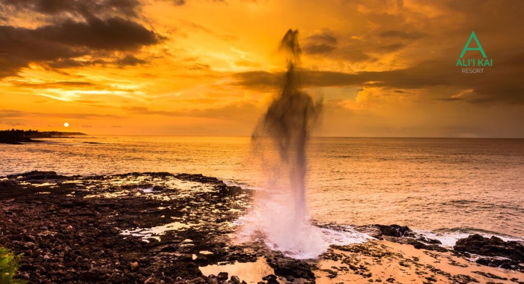 Spouting horn on the south shore of Kauai